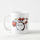 drums コーヒーマグカップ (左)
