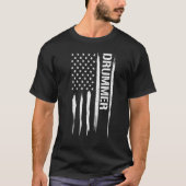 Drums Drummer - American Flag Sayings_1 Tシャツ (正面)