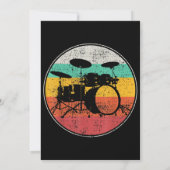 Drums Drummer Band Drumset Retro Vintage 招待状 (裏面)