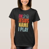 Drums Drummer Drumming Percussion Jesus Christian  Tシャツ (正面)