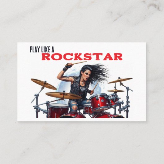 Drums Instructor Business Card 名刺 (裏面)