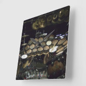 Drums Power スクエア壁時計 (傾斜)