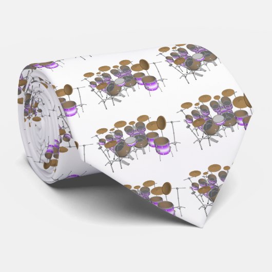 Drums: Purple & White Drum Kit: 3D Model: ネクタイ (ロール)