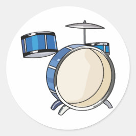drumset シンプル three piece blue.png ラウンドシール