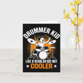 Drumset Drums Lover Percussionist Drummer Kid Drum カード (黄色い花)