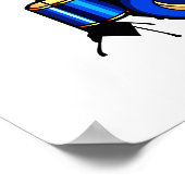 Drumset Graphic Blueバージョンのトラップセットイメージ ポスター (角)