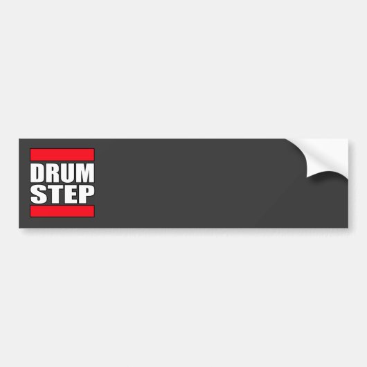 DRUMSTEPのドラムおよび低音およびDubstep バンパーステッカー (正面)