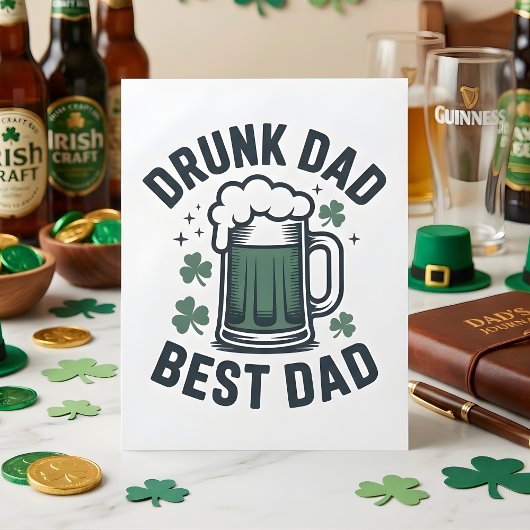 Drunk Dad Best Dad Irish Party Humor シーズンカード