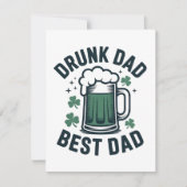 Drunk Dad Best Dad Irish Party Humor シーズンカード (正面)