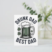 Drunk Dad Best Dad St Patrick Humor シーズンカード (スタンド正面)