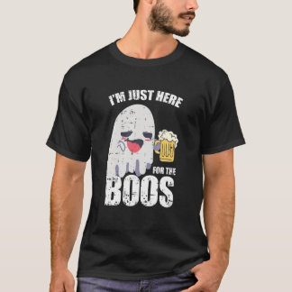 Drunk Ghost Drinking Beer Boo Costume Funny Hallow Tシャツ