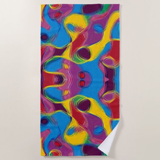 Drunk on Candy ビーチタオル (正面)