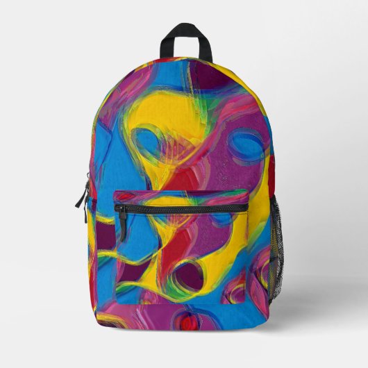 Drunk on Candy プリントバックパック (正面)