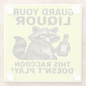 Drunk Raccoon ガラスコースター (裏面)