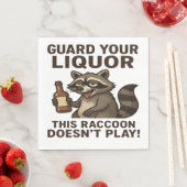 Drunk Raccoon スタンダードランチョンナプキン (インサイチュ)