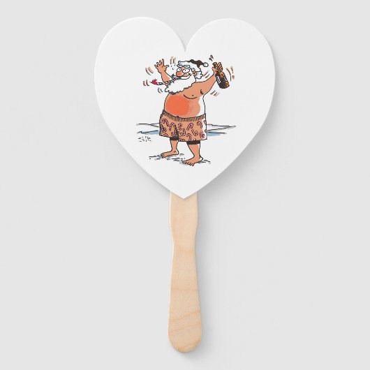 Drunk Santa heart hand fans ハンドファン (裏面)