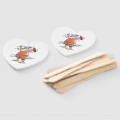 Drunk Santa heart hand fans ハンドファン (組立なし)