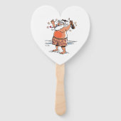 Drunk Santa heart hand fans ハンドファン (正面)