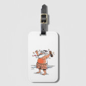 Drunk Santa luggage tag ラゲッジタグ (正面縦)