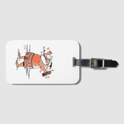 Drunk Santa luggage tag ラゲッジタグ (正面横)