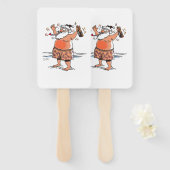 Drunk Santa rectangle hand fans ハンドファン (正面&裏面)