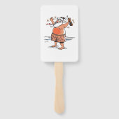 Drunk Santa rectangle hand fans ハンドファン (裏面)