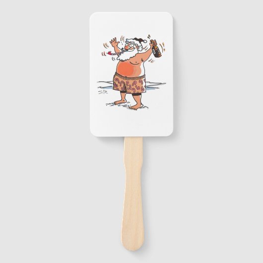 Drunk Santa rectangle hand fans ハンドファン (正面)