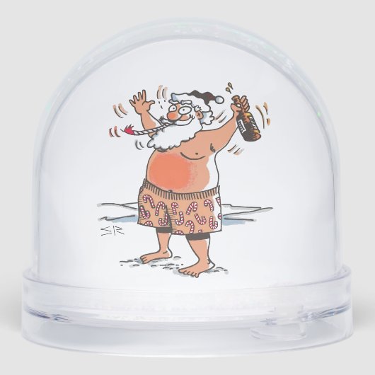 Drunk Santa snow globe (裏面)