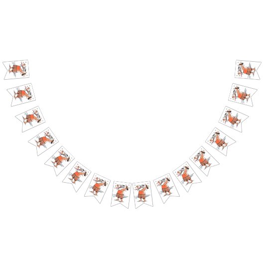 Drunk Santa swallowtail bunting banner バンティングフラッグ (全)