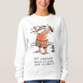 Drunk Santa w seal women white sweatshirt スウェットシャツ (正面)