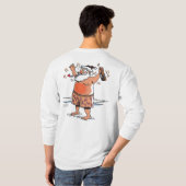 Drunk Santa white long sleeve shirt back Tシャツ (裏面フル)