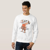 Drunk Santa white sweatshirt スウェットシャツ (正面フル)