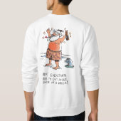 Drunk Santa white sweatshirt back スウェットシャツ (裏面)