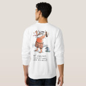 Drunk Santa white sweatshirt back スウェットシャツ (裏面フル)