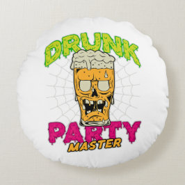 Drunk Zombie Pillow ラウンドクッション