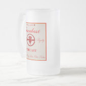 Drunkastのポッドキャストのマグ フロストグラスビールジョッキ (正面左)