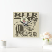 Drunker Iはここに坐ります スクエア壁時計 (ホーム)