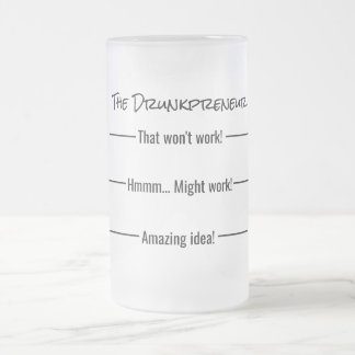 Drunkpreneurのおもしろいでユーモアのあるな測定 フロストグラスビールジョッキ