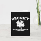 Drunky Mcdrunkerson Funny St. Patricks Day Irish D カード (正面)
