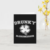 Drunky Mcdrunkerson Funny St. Patricks Day Irish D カード (黄色い花)