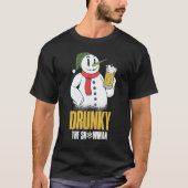 Drunky The Snowman Merry Drunk I'm Christmas Xmas Tシャツ (正面)
