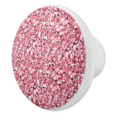 Druzyの水晶-ローズクォーツのピンク セラミックノブ (右)