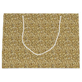 Druzyの水晶-金属金ゴールド ラージペーパーバッグ (正面)