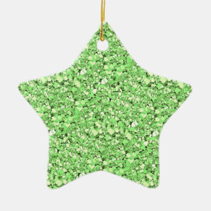 Druzy水晶 – peridot green セラミックオーナメント