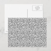 Druzy crystal – ホワイト金ゴールドカラー ポストカード (正面/裏面)
