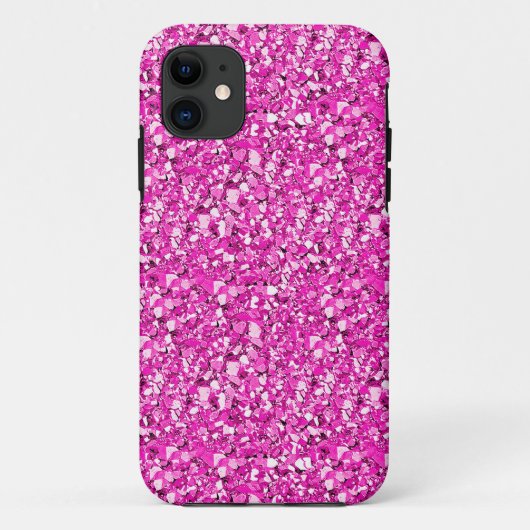 Druzy crystal -明るい赤紫色ピンク Case-Mate iPhoneケース (裏面)
