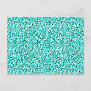 Druzy crystal - aquamarine blue ポストカード