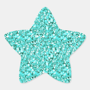 Druzy crystal - aquamarine blue 星シール