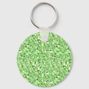 Druzy crystal - peridot green キーホルダー