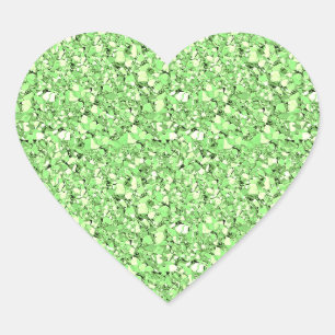 Druzy crystal - peridot green ハートシール